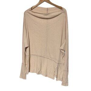 WE THE FREE Free People Cream Waffle Knit Oversized Thermal Tunic Top Medium